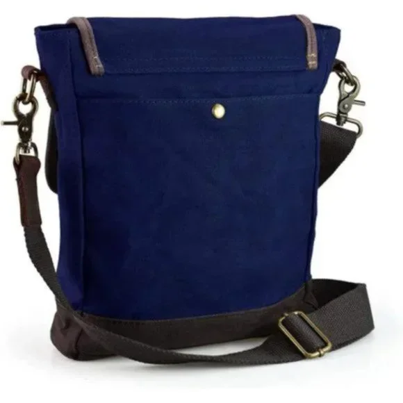 New Messenger Bag Canvas Blue - Picture 2 of 5